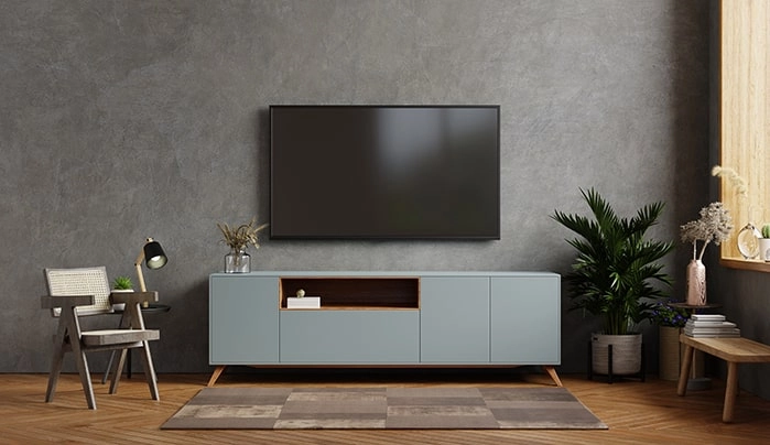 Contemporary entertainment wall design