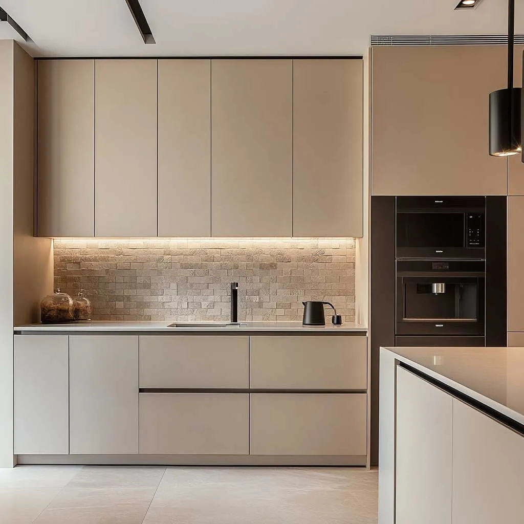 Sleek minimalist kitchen